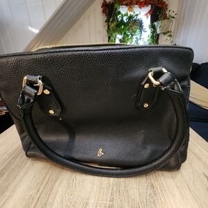 Chic Black Leather Satchel